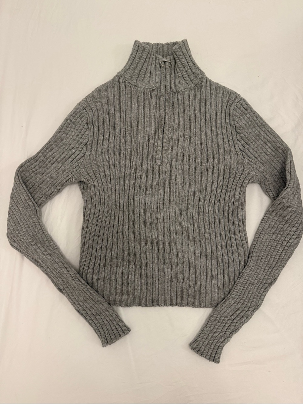 Forever 21 Gray Zip Sweater